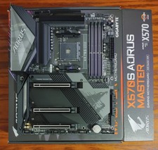 Gigabyte X570S Aorus Master AM4 Motherboard - w/ Box & Wi-Fi Antenna - READ picture
