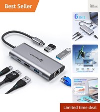 6-in-1 USB C Hub with 4K HDMI and 100W Power Delivery for All Devices picture