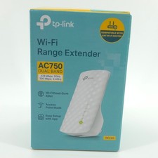 TP-Link AC750 Dual Band Wi-Fi Range Extender RE220 White Wall Plug Open Box picture