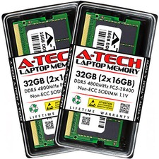 A-Tech 32GB 2x 16GB PC5-38400 Laptop SODIMM DDR5 4800 262pin Notebook Memory RAM picture