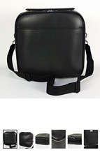 Louis Vuitton Satellite 53 Black Leather Shoulder Bag Padded Zip-Around 13in picture