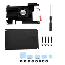 Aluminum Cover+Base+ Passive Cooling Fan+ Silicone Heatsinks For Orange Pi 5 picture