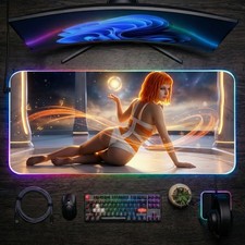 Leeloo Mouse Pad, The Fifth Element LED RGB Desk Mat, Gift for Gamer picture