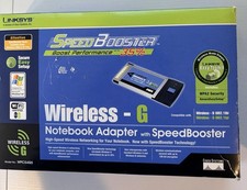 Vintage Linksys WPC54GS Wireless-G Notebook Adapter PCMCIA Speed booster NOB picture
