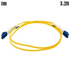 1M Optic Fiber Optics Cable LC/LC 9/125 Duplex Single Mode Cord 3ft Yellow picture