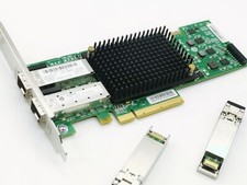 HP NC552SFP DUAL PORT 10GbE SERVER ADAPTER OCE11102-HP 615406-001 W/SFP picture