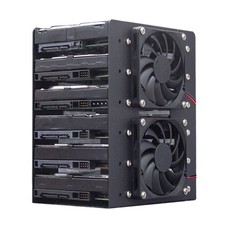6 Bay 3.5 Inch HDD Hard Drive Mounting Bracket Holder Cage With Cooling Fan picture