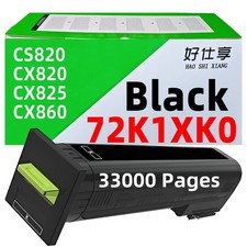 72K1XK0 Black Toner Cartridge Compatible for Lexmark CS820 CX820 CX825 CX860 picture