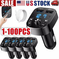 Bluetooth 5.0 Car Wireless FM Transmitter Adapter 2USB PD Charger Hands-Free Lot picture