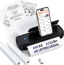 Alinayee Portable Thermal Printer, Wireless & Bluetooth Mini Inkless Printer picture