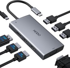 USB C Docking Station Dual Monitor 8 in 1 4K HDMI DP VGA picture