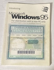 Vintage Microsoft Windows 95 OEM Booklet *Book Only picture