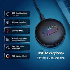 NEEWER UM04 USB Microphone, AI Cancelling Desktop Omnidirectional Condenser Mic picture
