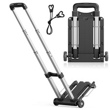 Mini Small Folding Hand Truck Dolly with 2 Tank Wheels, Expandable Base Plate... picture