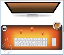 Heated Desk Pad Mouse Pad - Heated Desk Mat - Warm Desk Pad - 3 Levels Heating & picture
