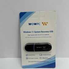 WOWPC Windows 11 System Recovery USB 3.0 Bootable Reinstall Repair Drive picture