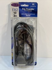 Belkin 10’ File Transfer Cable for DOS 6.0 DB9 & DB25 Female F3X171-10 NIP picture