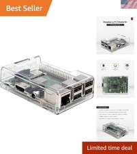 Elegant Transparent ABS Case for Raspberry Pi 3 Model B+ - Snap-Fit & Mountable picture