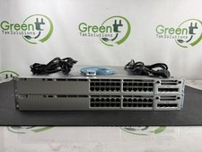 Lot of 2 Cisco WS-C3850-24P-S PoE+ w/ C3850-NM-2-10G 2x1100W & 2x350W picture