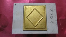 IBM-102668 Mainframe TCM/MCM Vintage CPU Chip White-Ceramic/Gold-Top Lot 1 picture