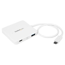 StarTech TAA Compliant 3 Port USB C Hub Laptops (White) picture