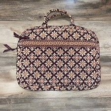 Vera Bradley Quilted Laptop Case Medallion Pattern Maroon Padded Sleeve Handbag picture