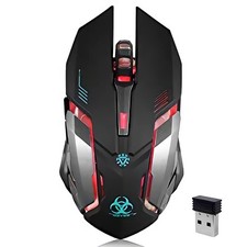 VEGCOO Wireless Gaming Mouse, C8 Silent Click Wireless Rechargeable Mouse with C picture