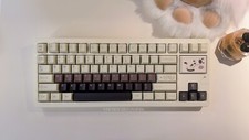 Prebuilt Fully Assembled Dino80 Cream White Aluminum Mechanical Keyboard picture