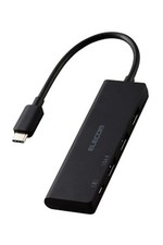 Elecom U3HC-H040PBK USB Hub  4-in-1 USB-C Connection  3 USB-A  1 USB-C  Charging picture
