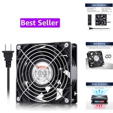 EC Industrial Case Fan 120mm x 38mm AC 110V 120V Cooling Fan | 110V - 240V Br... picture