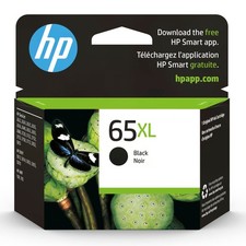 HP 65XL Black High-Yield Ink Cartridge | Works with AMP 100, DeskJet 2600, 3700; picture