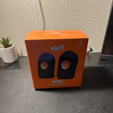 onn. surf USB Wired Computer Speakers, 2.0 Channel Stereo, Black, USB Input picture