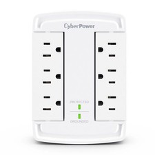 CyberPower CSB6WS 6-Outlet Essential Wall-Tap Surge Protector, White picture