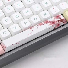 5-Side Dye-subbed PBT Spacebar Keycap DIY 6.25U, Pink Flowers picture