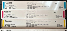 3 Canon T01 Yellow Magenta Cyan Toner Carts imagePRESS C60 C700 C800. Deal picture