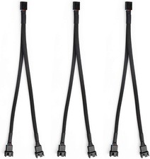 Aypzuke 3 Pack Computer PC PWM Fan Splitter Cable 1 to 2 (4 26 cm, Black picture