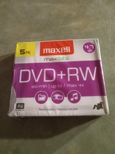NEW MAXELL DVD-RW Rewritable  5PK 4.7GB Data-Video-Music  picture