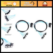 4Pcs 1M SATA III Cable Set - Thin Right-Angle 90-Degree Data Cable for SSD HDD picture