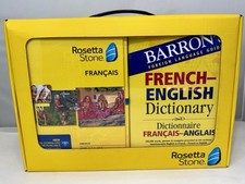 Rosetta Stone French Levels 1-5 COMPLETE NEW Sealed Barron's Dictionary Headset picture