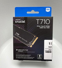NEW SEALED Crucial T710 1TB PCIe Gen5 NVMe M.2 2280 Internal SSD - 14900MB/s picture
