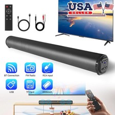 22 inch Powerful TV Sound Bar 4 Speakers Subwoofers For TV Home Theater w/Remote picture
