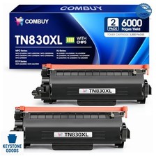 Toner Cartridge 2 Pack Black High Yield 6000 Pages New Chip for HL-L2460DW picture