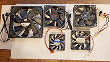 5 PC Cooling Fans Mixed Sizes Corsair Rosewill Kingwin AVC NMB see Description picture