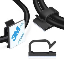 3/4” Adhesive Cable Wire Clips Black120PCS, Cable Staples Outdoor Cable Manageme picture