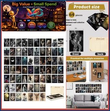 64 Pcs Gothic Postcards 4x6 Inch 350gsm Matte Double Sided Dark Academia Wall picture
