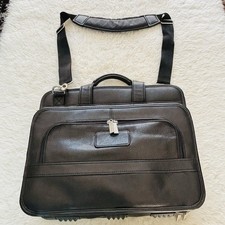 CODI Genuine Cowhide Black Leather Laptop/Briefcase Unisex Bag Size 14”x11”x5” picture