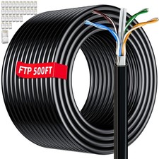 Cat 6 Outdoor Ethernet Cable 500ft, Shielded, Direct Burial, POE, Waterproof picture