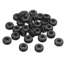 30Pcs 6x10mm Rubber Grommets Firewall Grommet Automotive for Wiring Black picture
