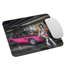 1970 Dodge Challenger T/A 340 Six Pack Panther Pink Muscle Car Mouse Pad Gift picture
