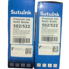 2 Boxes Sutuink Premium Refill Ink For 502/522 Epson Printer Cartridge ET-2700  picture